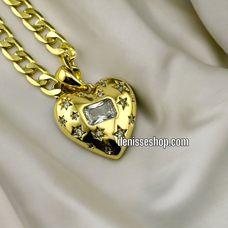 14K HEART PENDANT P356