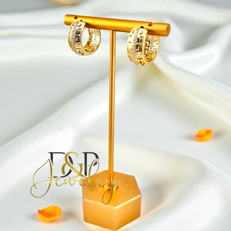 14K THICK SHORT HOOP HP712