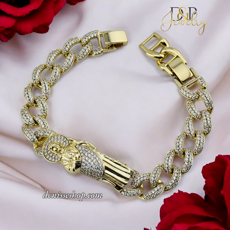 14K SAINT JUDE DIAMOND BRACELET BR653