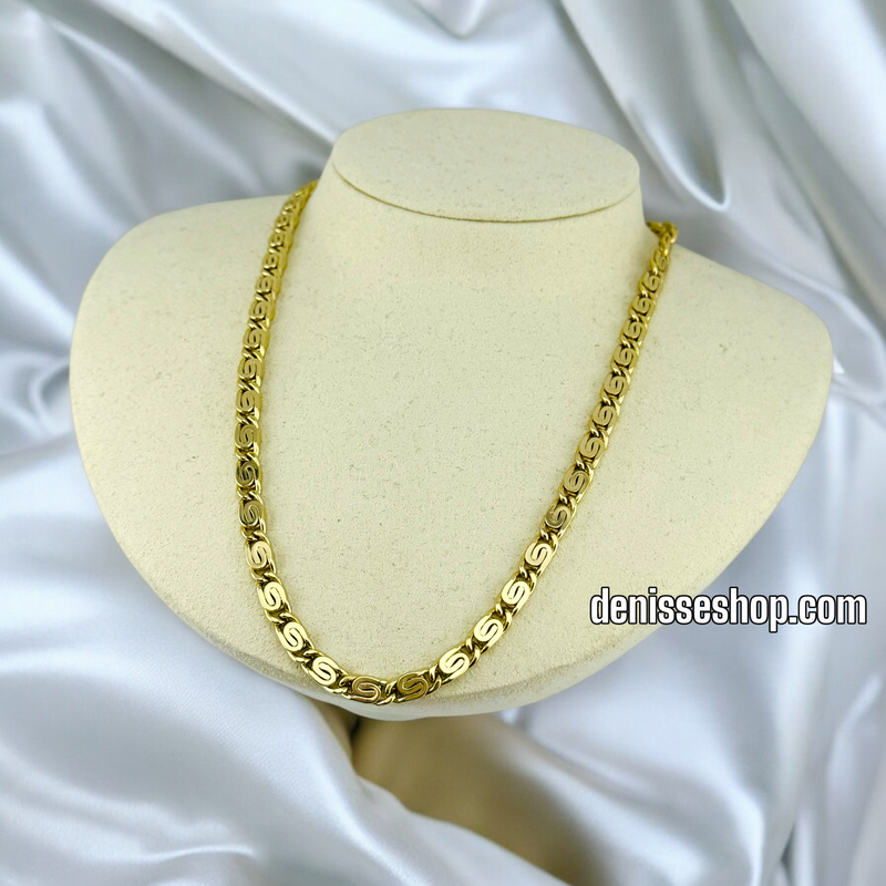 14K ROUND DESIGN NECKLACE CHAIN 18&