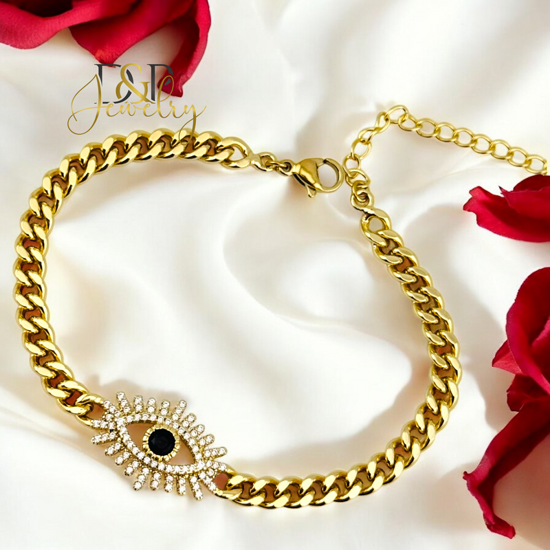 14K GOLD EYE BRACELET BR710