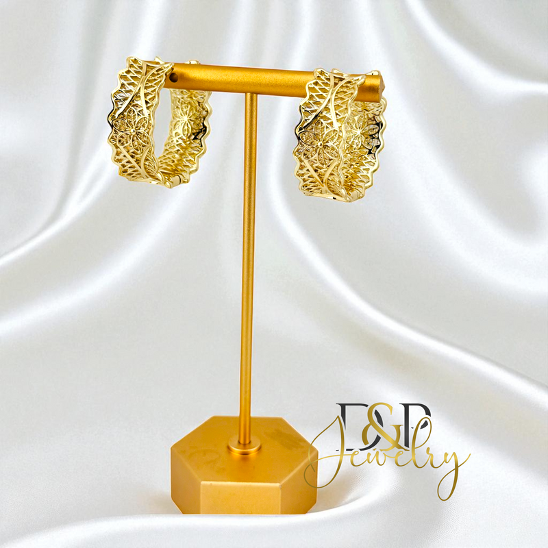 14K GOLD HOOP EARRING HP785