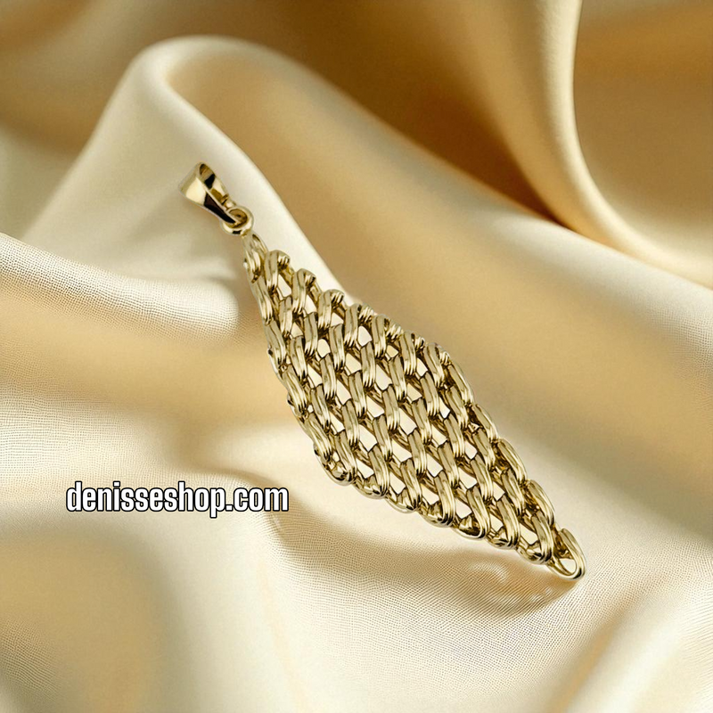 14K GOLD/LEAF NET PENDANT P931