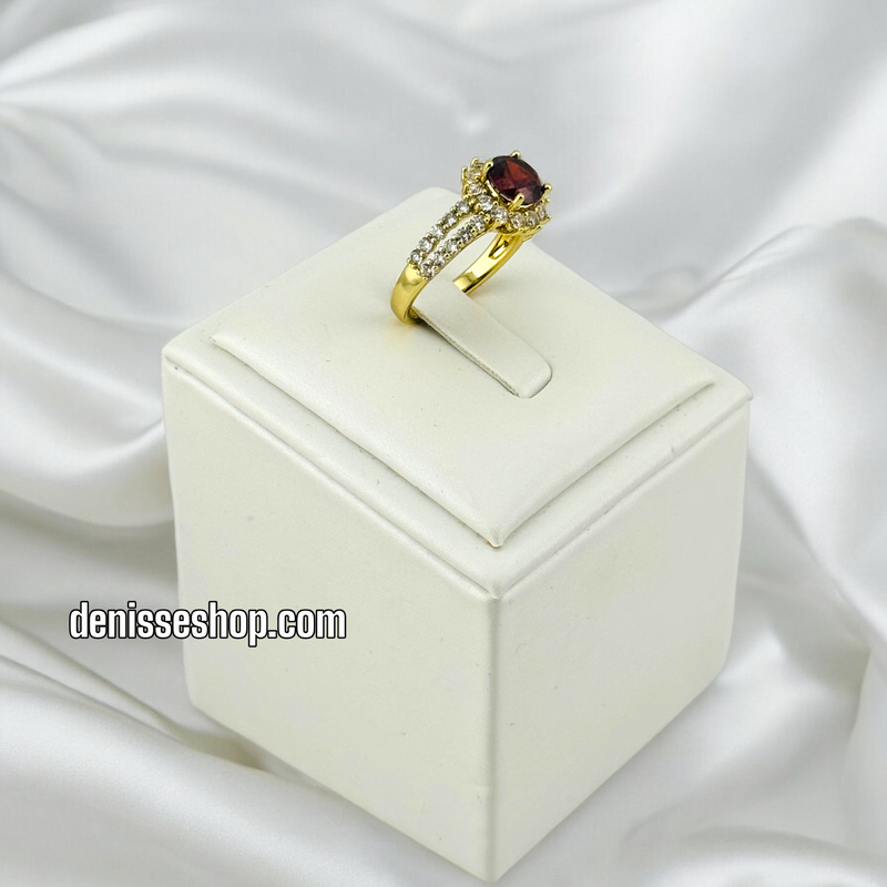 14K RED STONE RING RG213