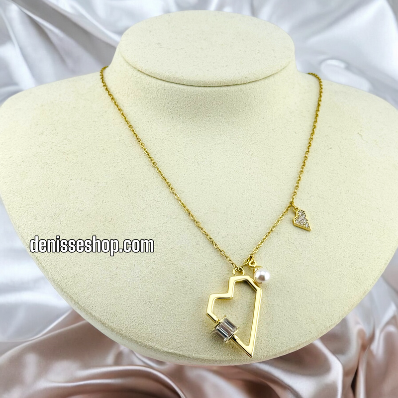 14K GOLD / FUNNY HEART NECKLACE  N63