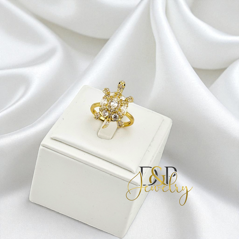 14K TURTLE CHUNKY RING RG423