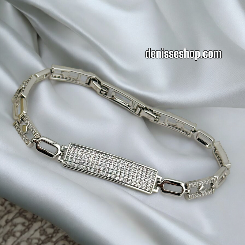 14K WOMEN FASHION SILVER BRACELET BR607