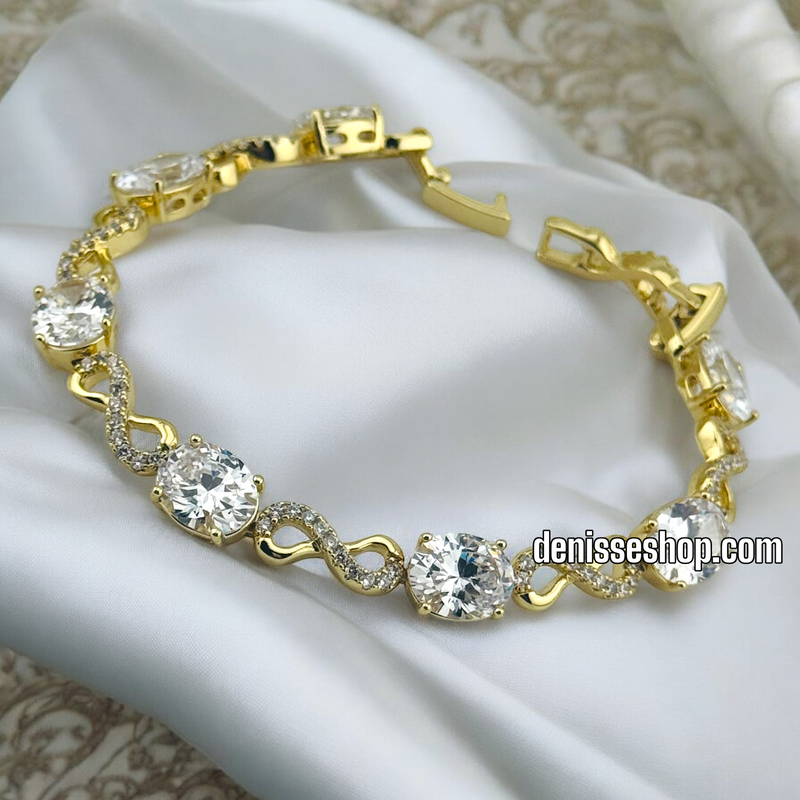 14K /WOMAN LUXURY INFINITY BRACELET BR598