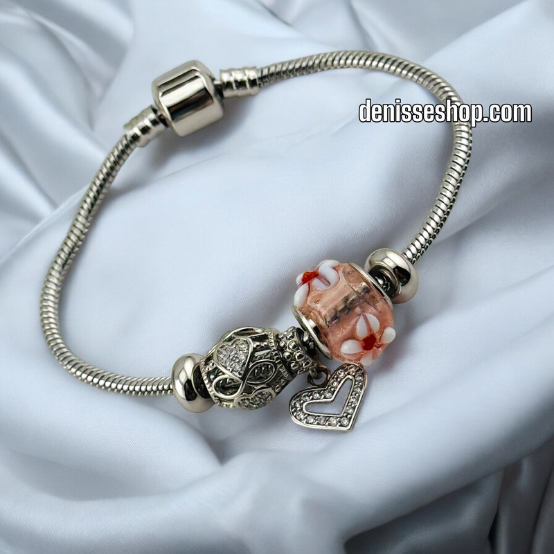 SILVER PINK PANDORA BR518