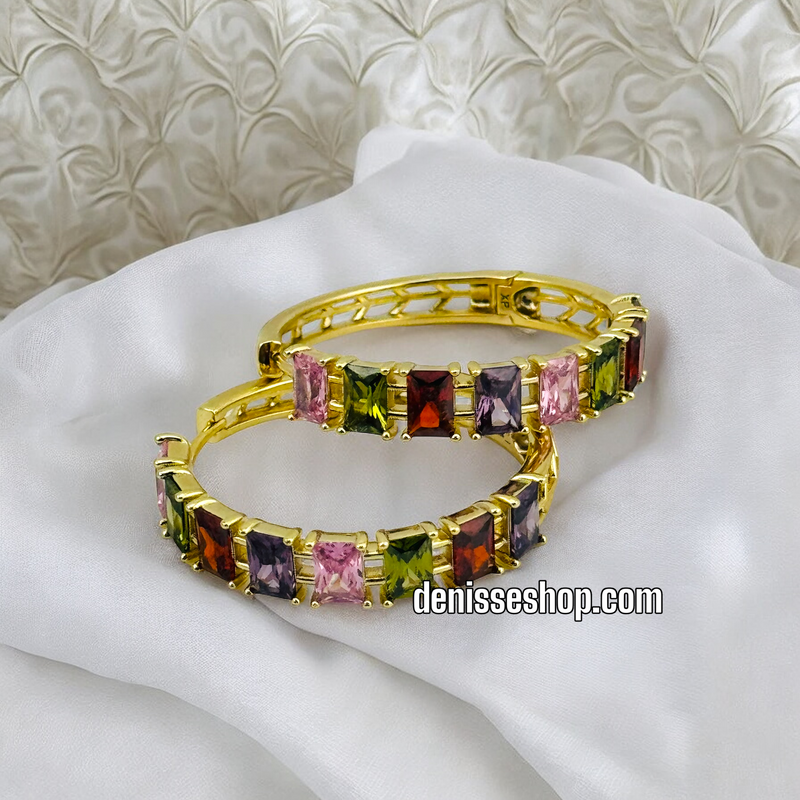 14K COLORFUL HOOPS HP447