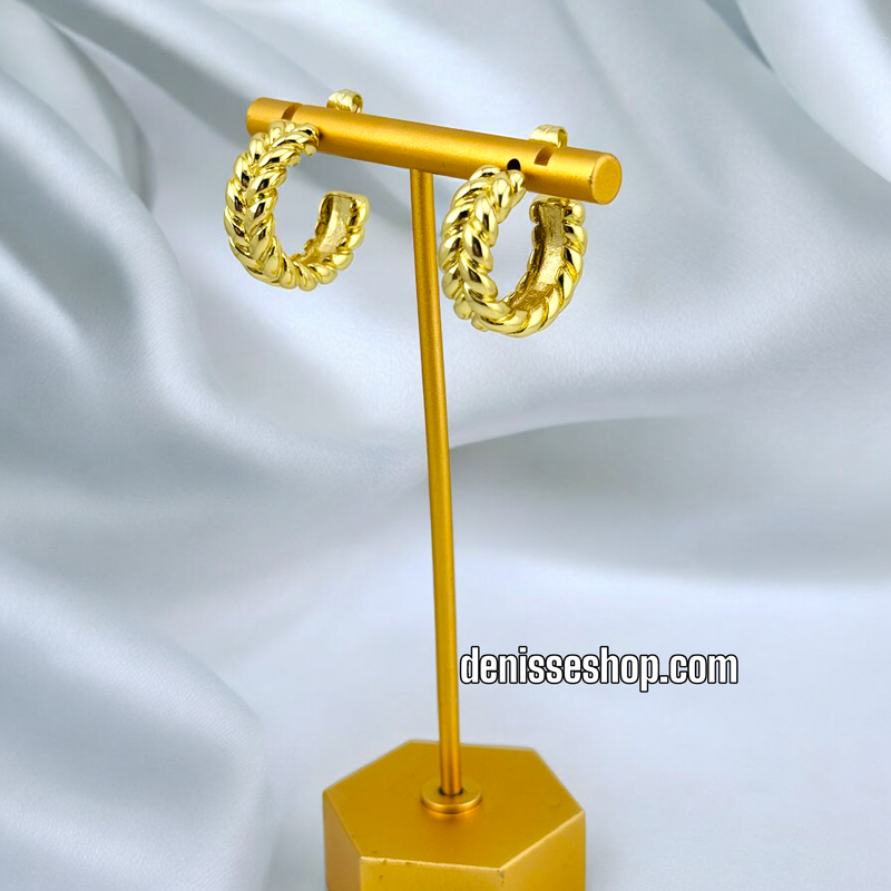 14K FASHION GOLD EARRING E597