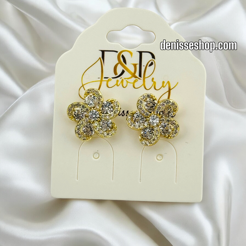 14K FLOWER EARRING E614