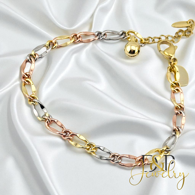 14K TRICOLOR /EXTENSION BRACELET BR800