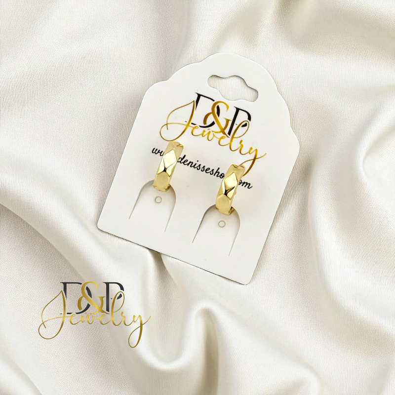 14K PLAIN HOOP EARRING HP858