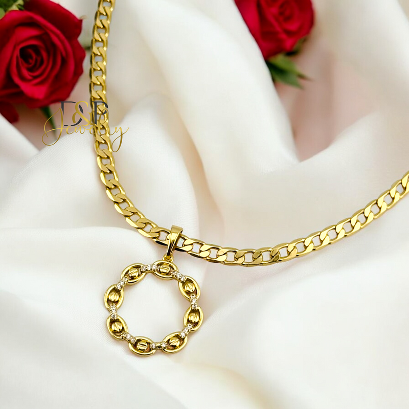 14K PIG NOSE FASHION PENDANT P757