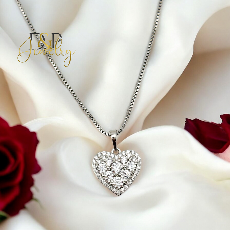 SILVER HEART PENDANT P796