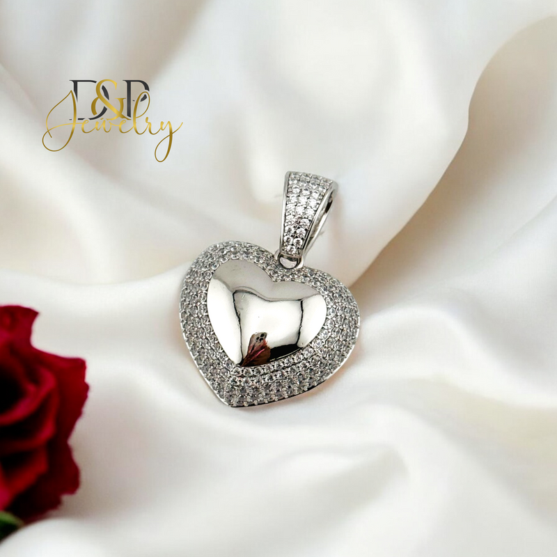 SILVER BIG HEART PENDANT P805