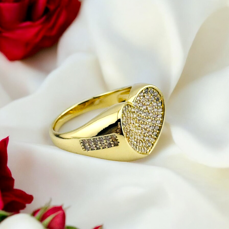 14K WOMEN HEART RING RG347