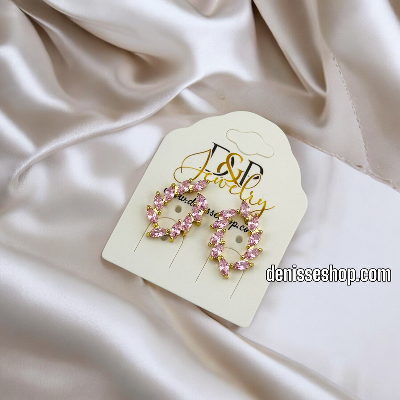 14K /WOMAN PINK EARRING E739