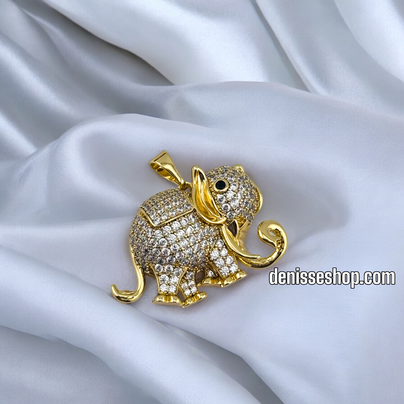 14K ELEPHANT WOMEN BIG PENDANT P661