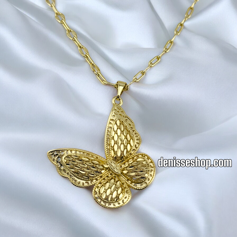 14K FASHION BUTTERFLY NECKLACE SET N219