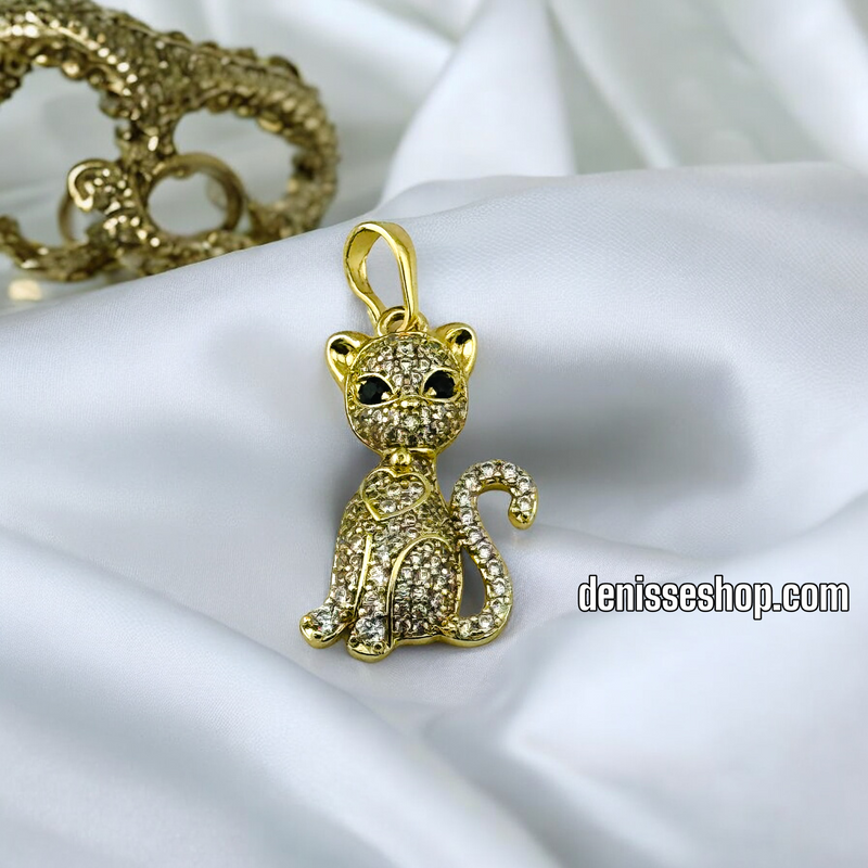 14K FASHION CAT PENDANT P447