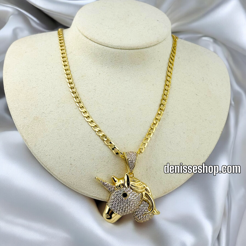 14K UNICORN HEAD PENDANT P592