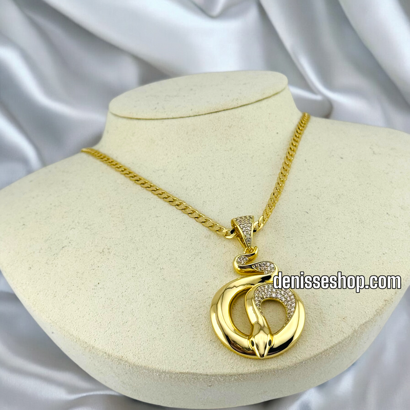 14K / BLING SNAKE PENDANT P564