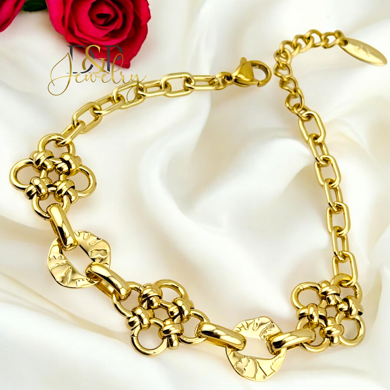 14K CLOVER DESIGN BRACELET BR706
