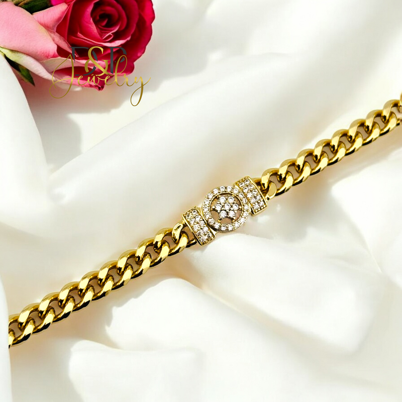 14K CUBAN FASHION BRACELET BR704