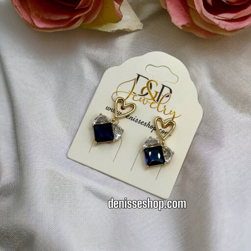 14K HEART EARRINGS E353