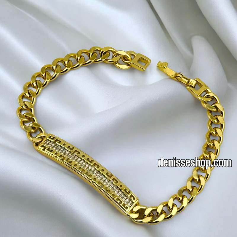 14K FASHION DESIGN CUBAN BRACELET BR526