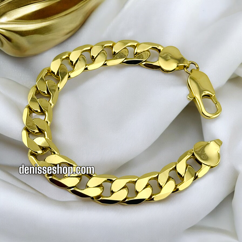 14K CUBAN MEN BRACELET BR458