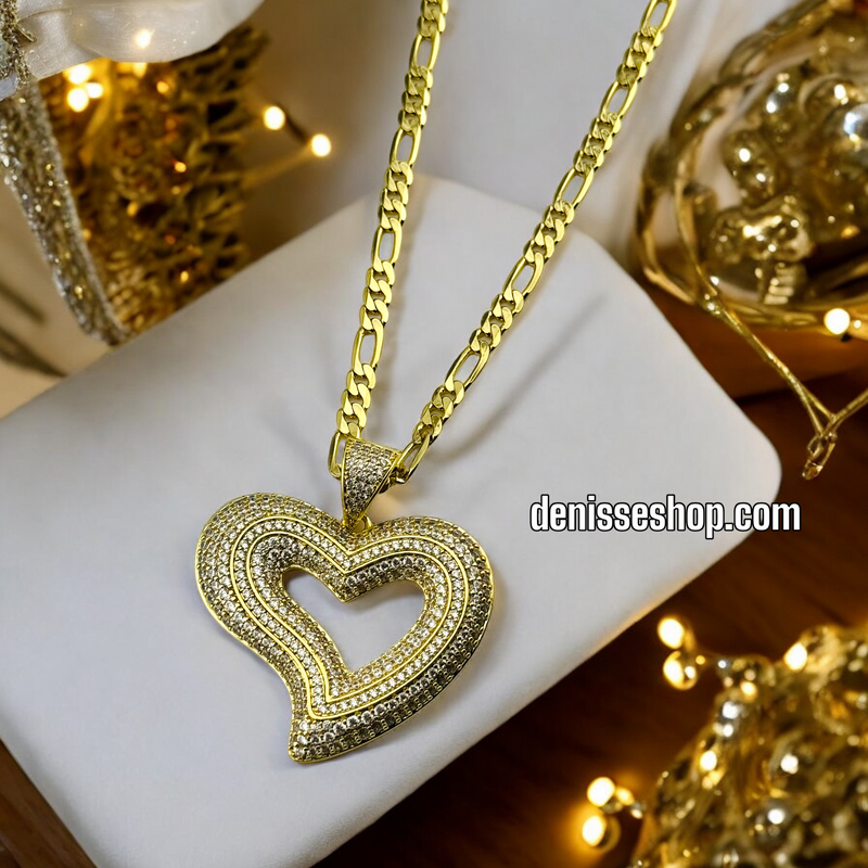 14K HEART PENDANT P406