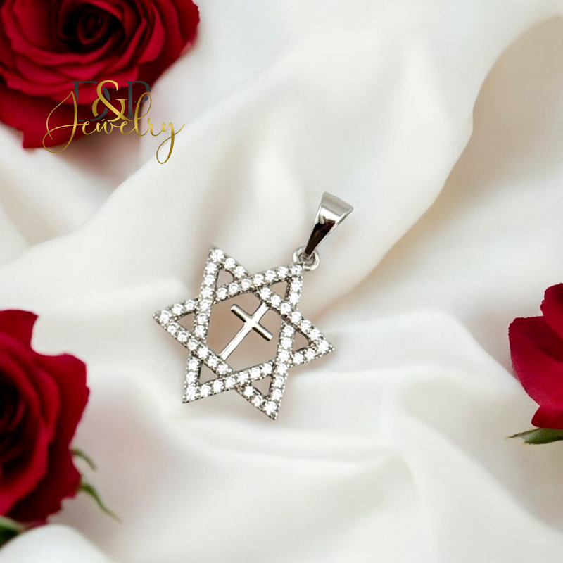 SILVER DAVID STAR PENDANT P802