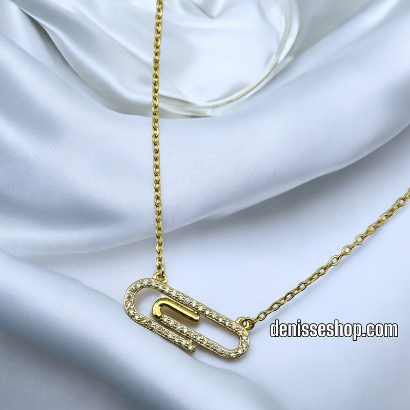 14K / WOMEN PAPER CLIP NECKLACE N113