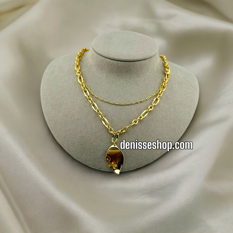 14K LEAVE NECKLACE C46