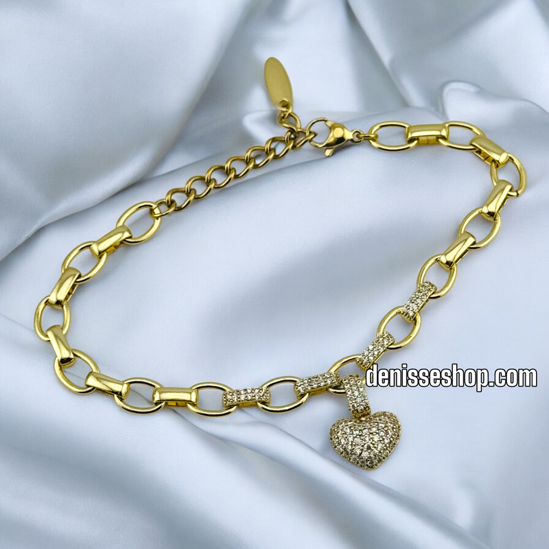 14K /WOMAN CUTE HEART BRACELET BR601