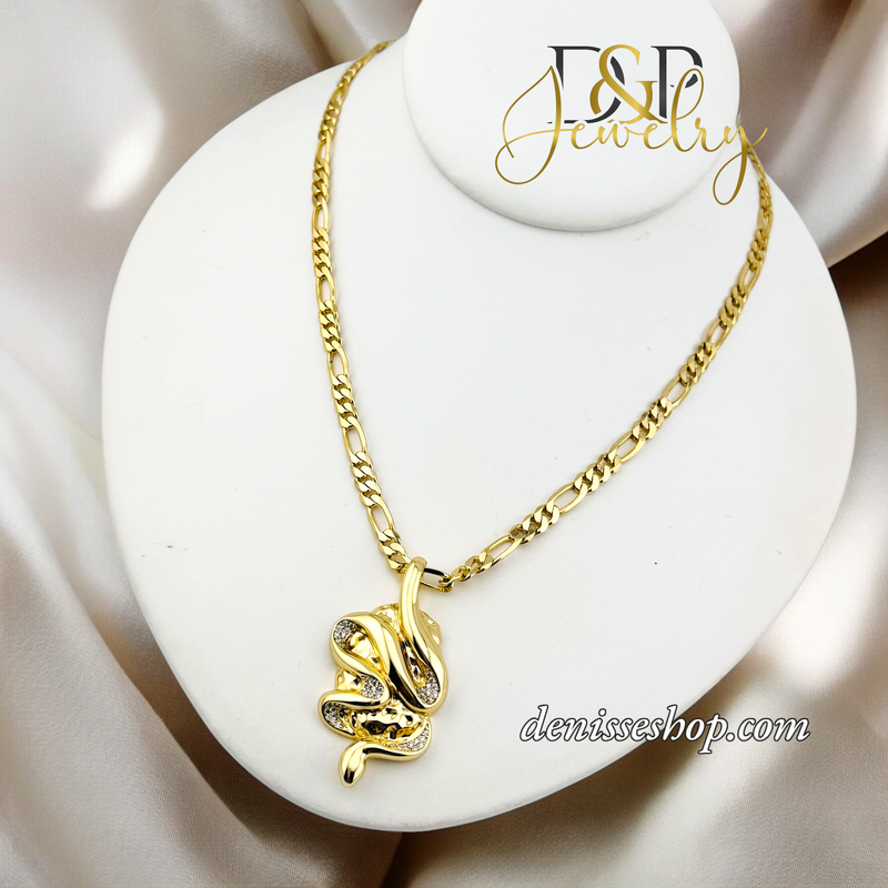 14K SNAKE PENDANT P701