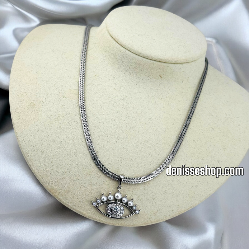 14K WOMAN SILVER EYE PENDANT P601
