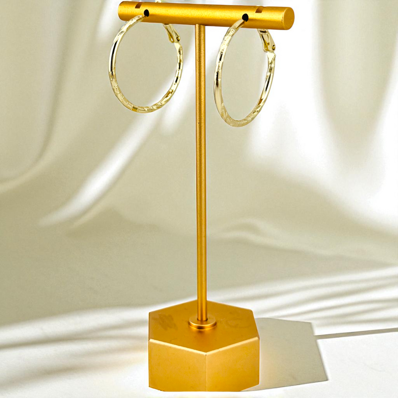 14K GOLD MEDIUM HOOP EARRING HP753