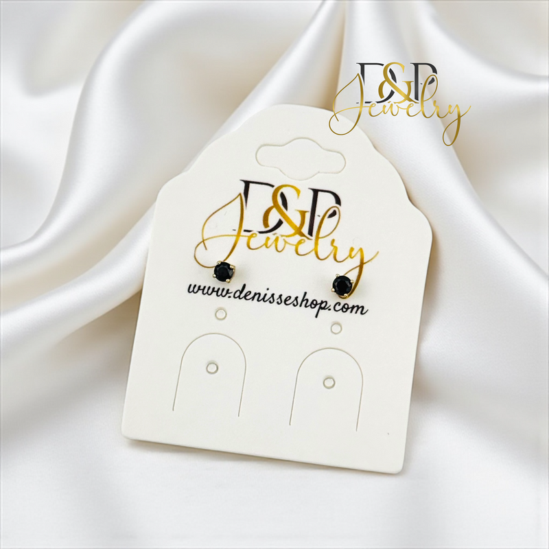 14K SMALL ZIRCONIA EARRING E966