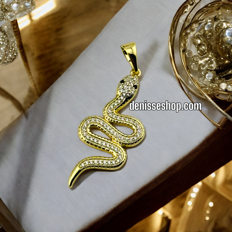 14K SNAKE PENDANT P412