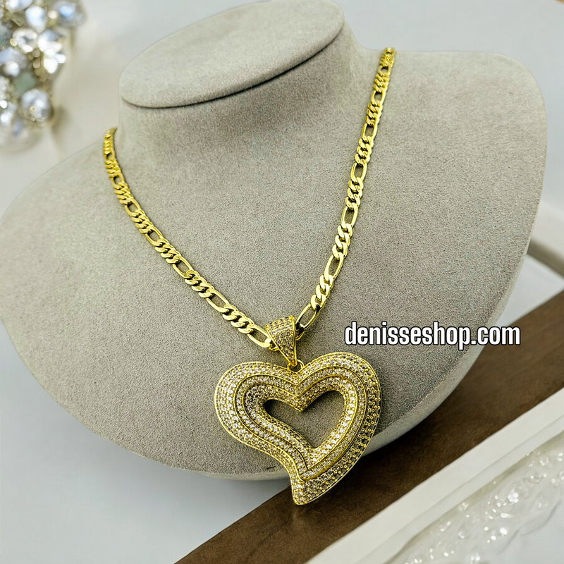 14K HEART PENDANT P406