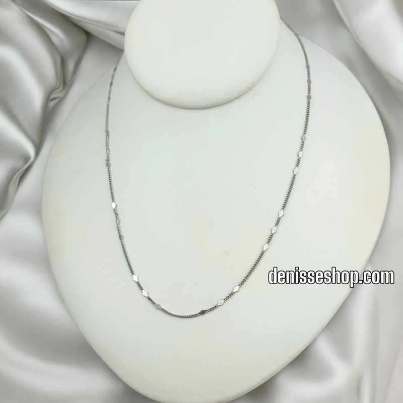 14K SILVER THIN MIRROR DESIGN CHAIN CH061