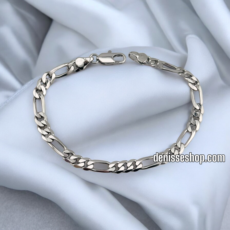 FIGARO CUBAN SILVER BRACELET 8&