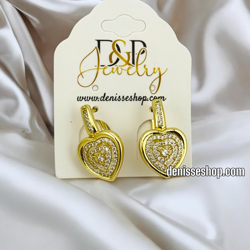 14K / HEART HUGGIE EARRING E754