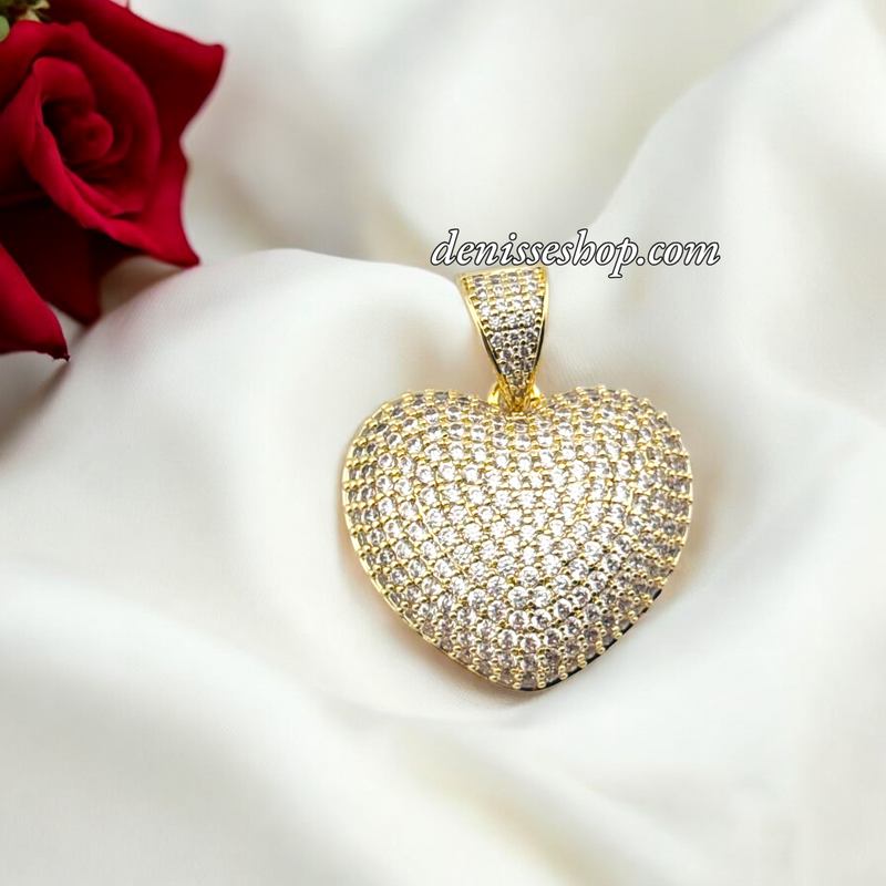 14K HEART MEDIUM SIZE PENDANT P666