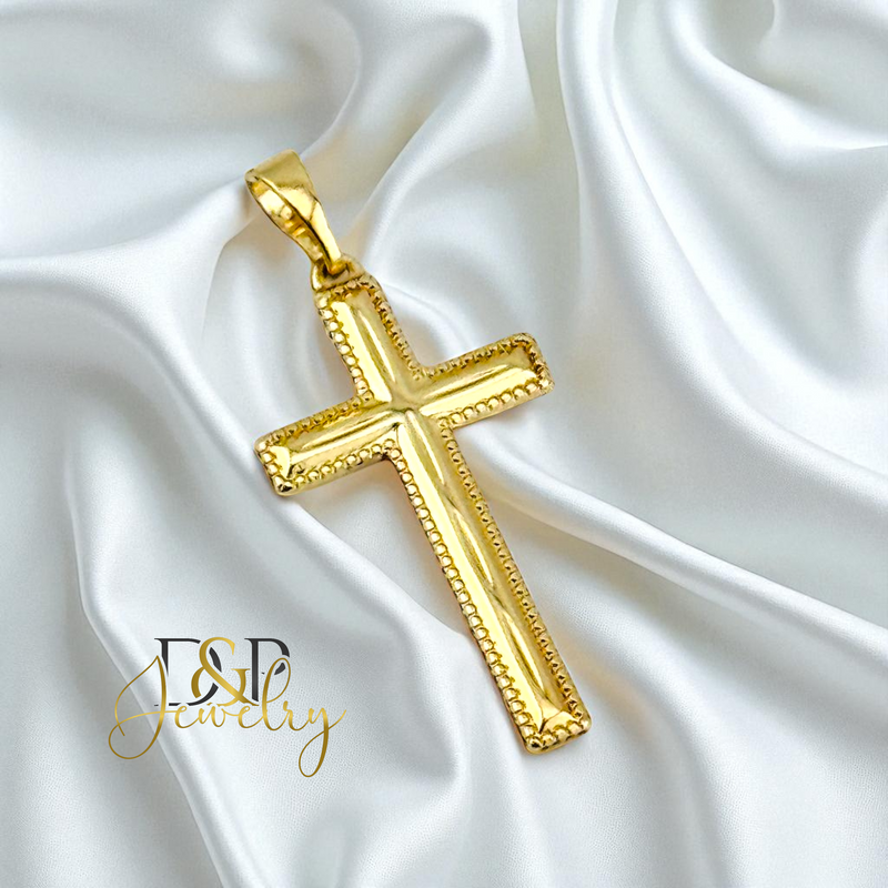 14K GOLD CROSS PENDANT P891