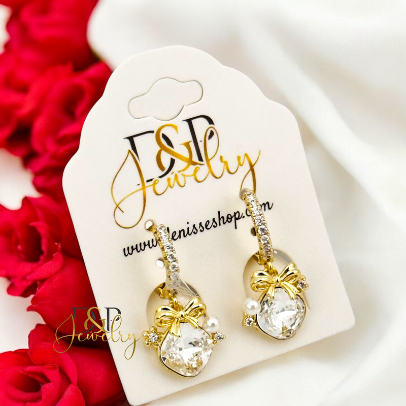 14K ELEGANT  DESIGN HOOP HP693